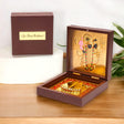 Gold plated shri nath ji photo frame with charan paduka