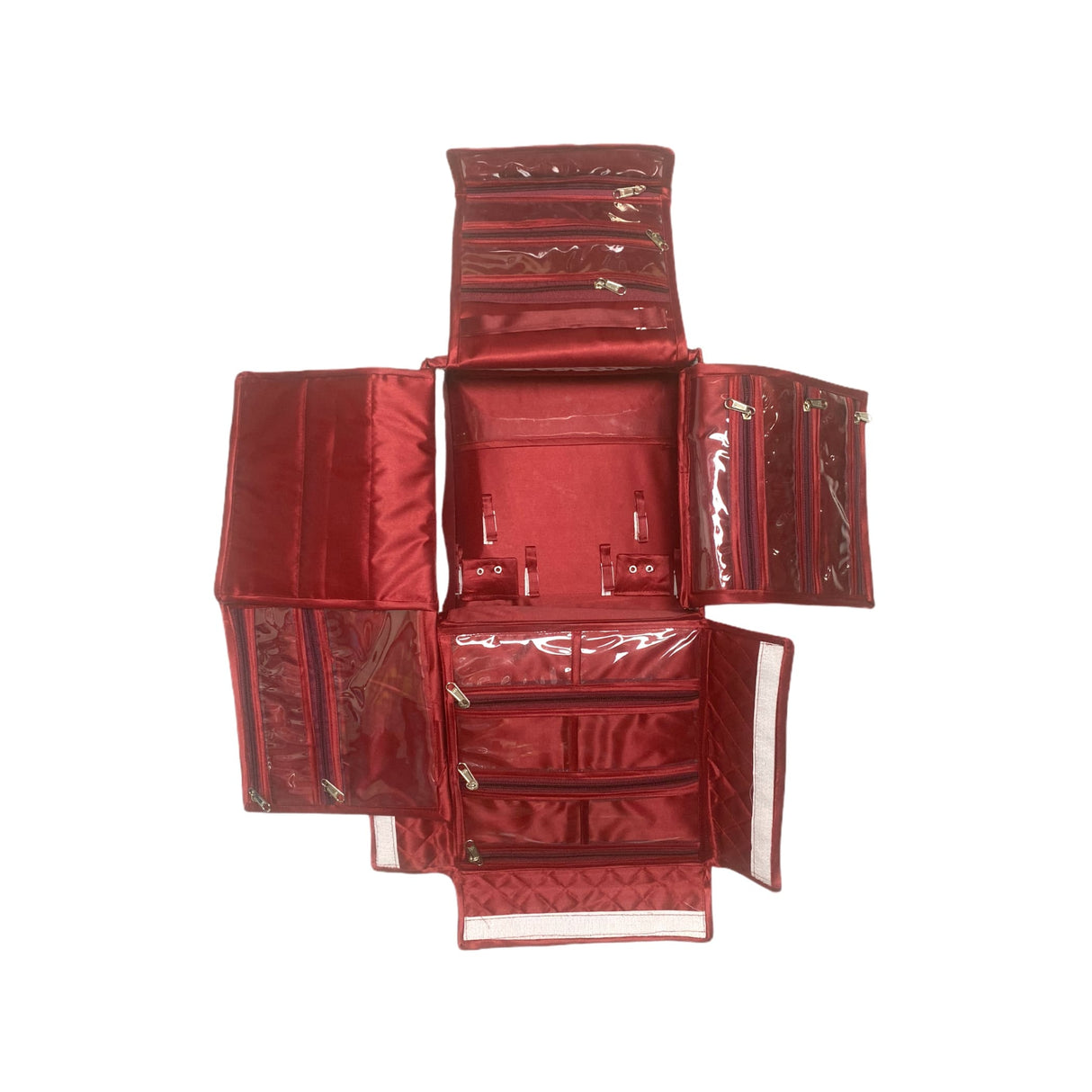Handmade travel jewelry organizer bag cloth box foldable