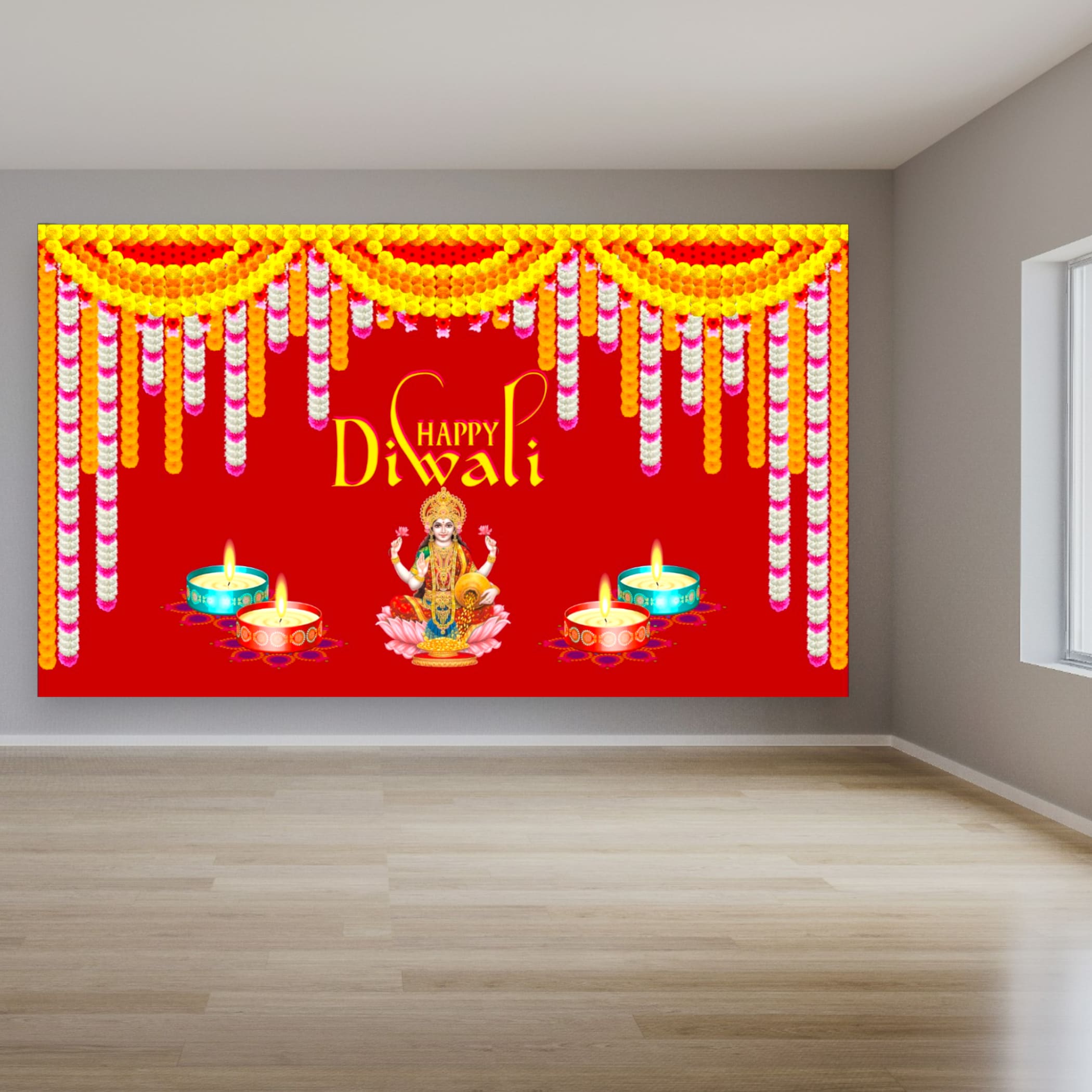 Happy diwali banner decoration decor backdrop cloth indian