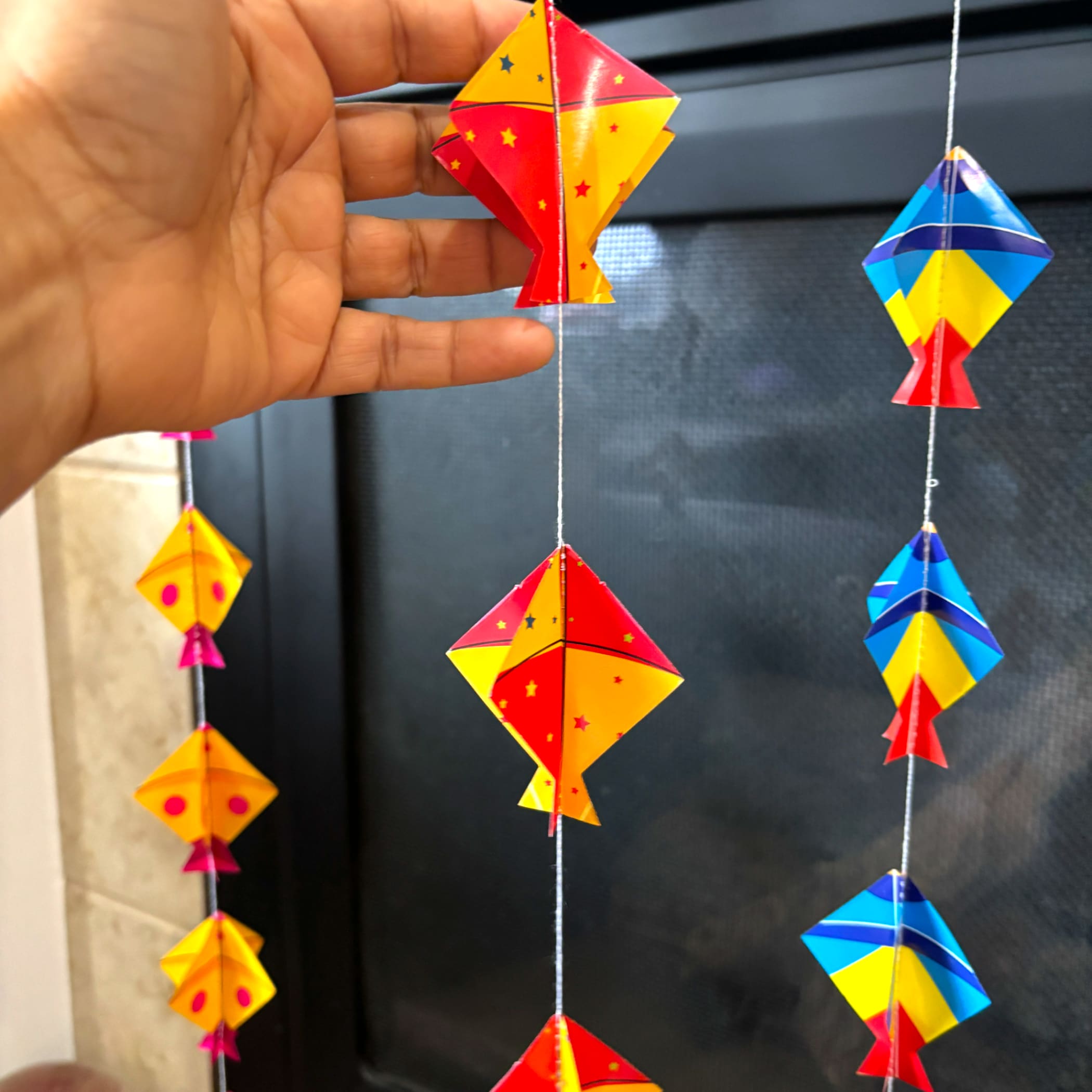 Happy makar sankranti mini kite frill decorative wall