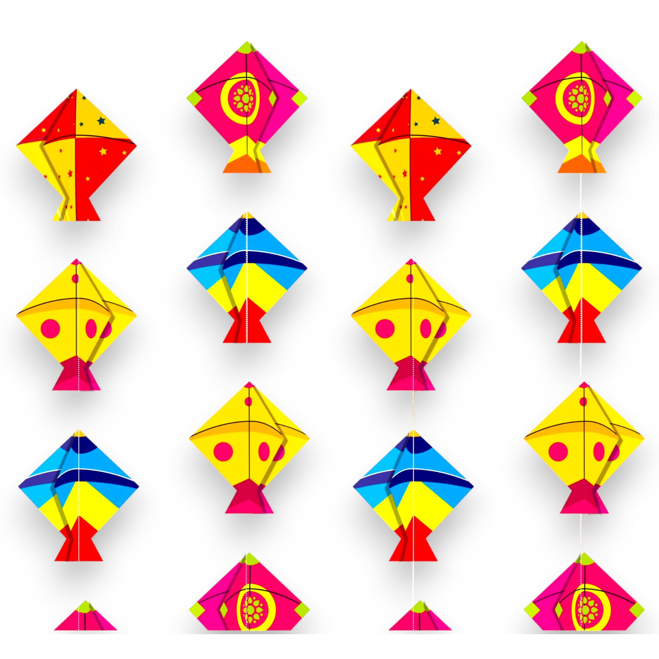 Happy makar sankranti mini kite frill decorative wall