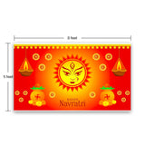 Happy navratri banner indian traditional cloth 5x8 feet