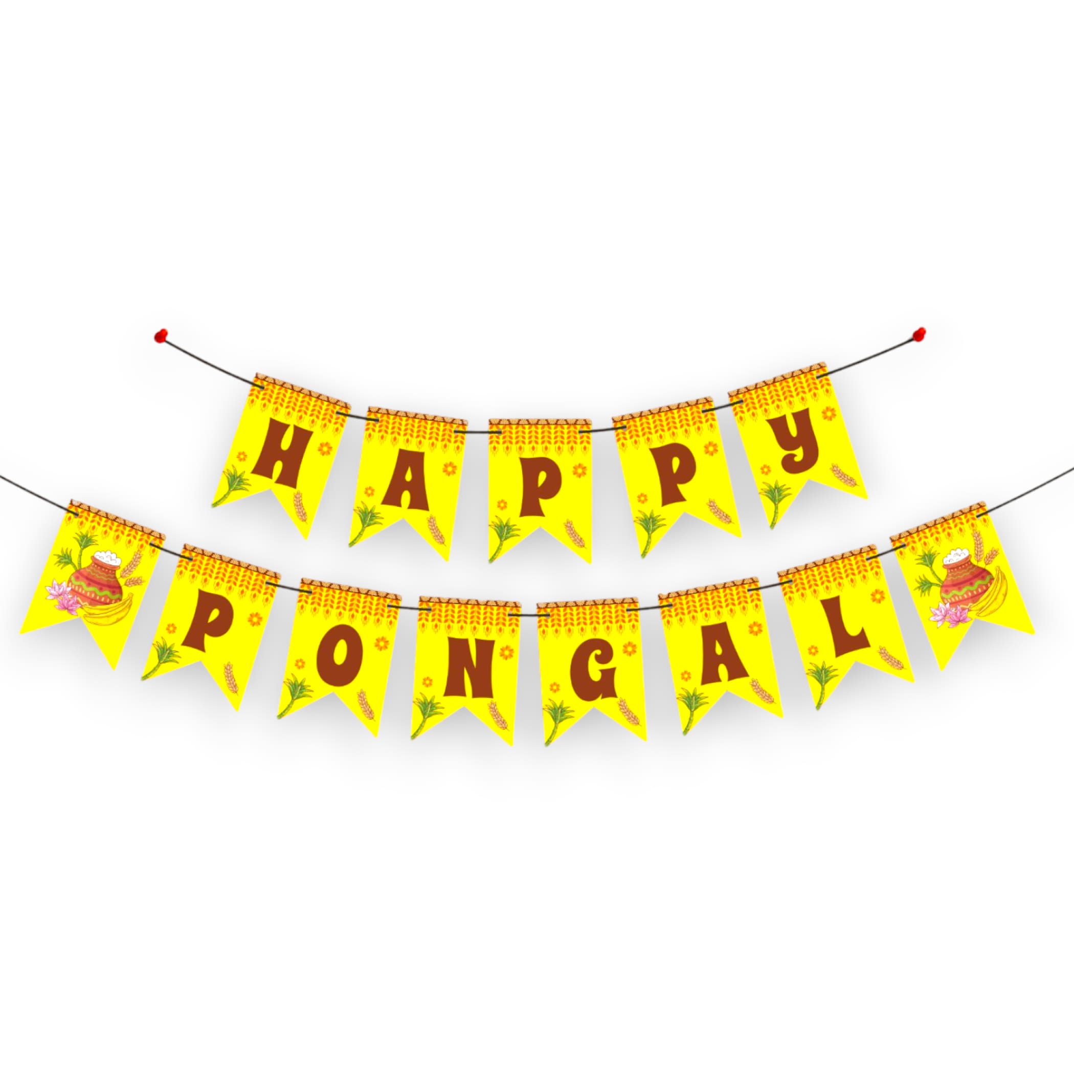 Happy pongal banner bunting diy indian celebration