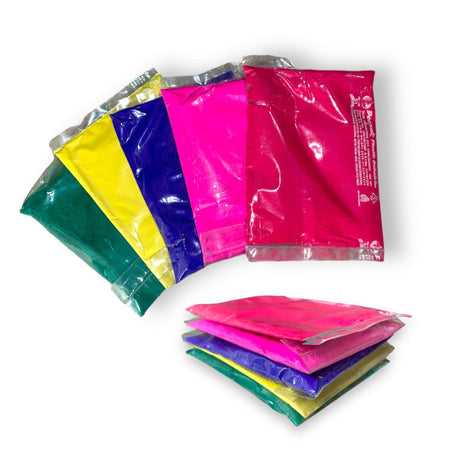 Holi colored powder pack of 1/5/25 multicolor powders 50