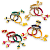 Silk thread bangles designer kundan bangle bracelet set