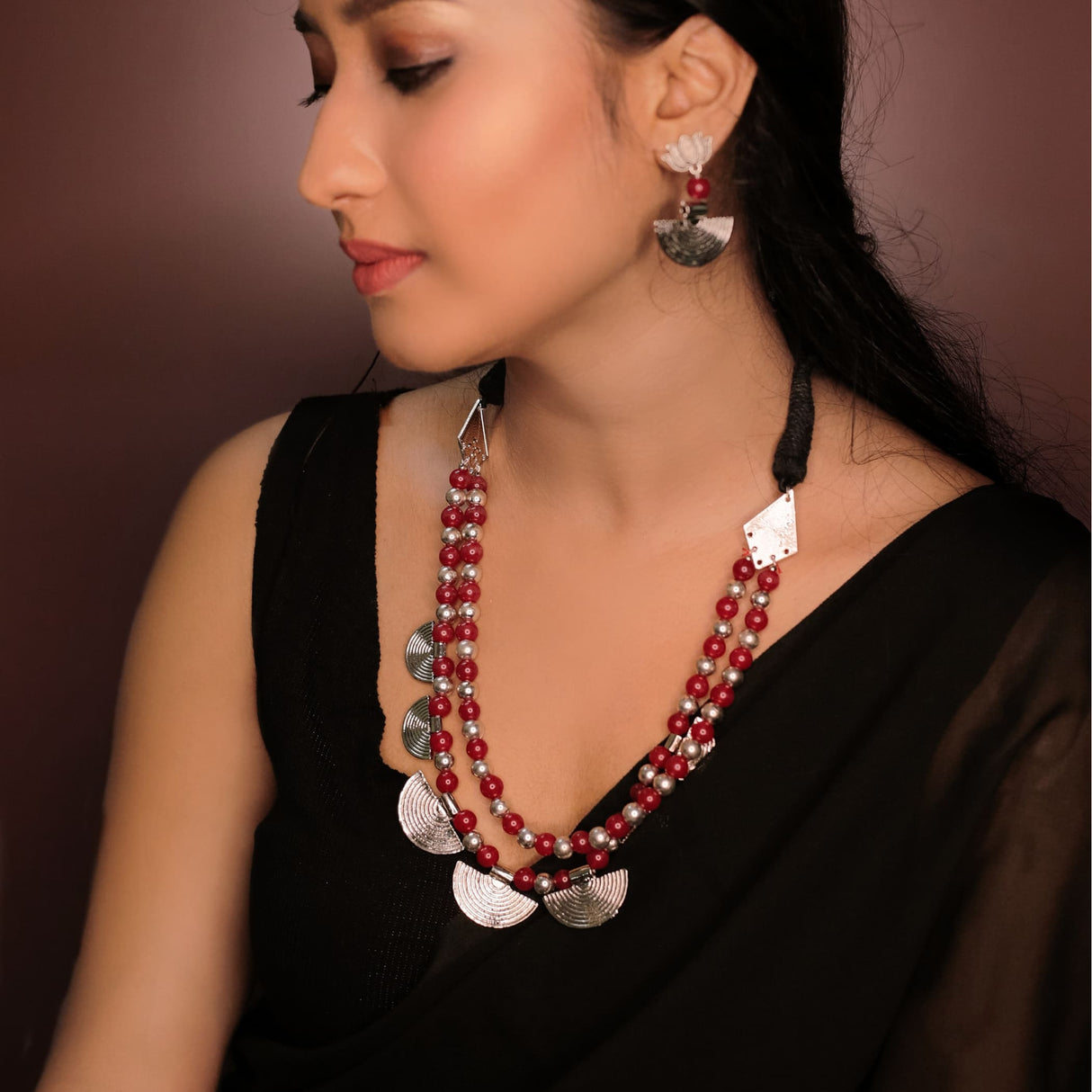 Indian boho tribal jewelry set aesthetic comfortable choker
