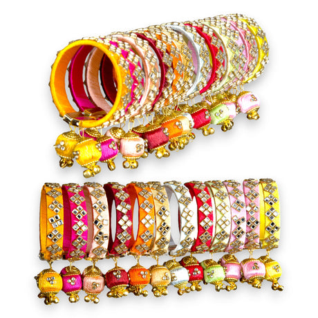 Silk thread bangles designer kundan bangle bracelet