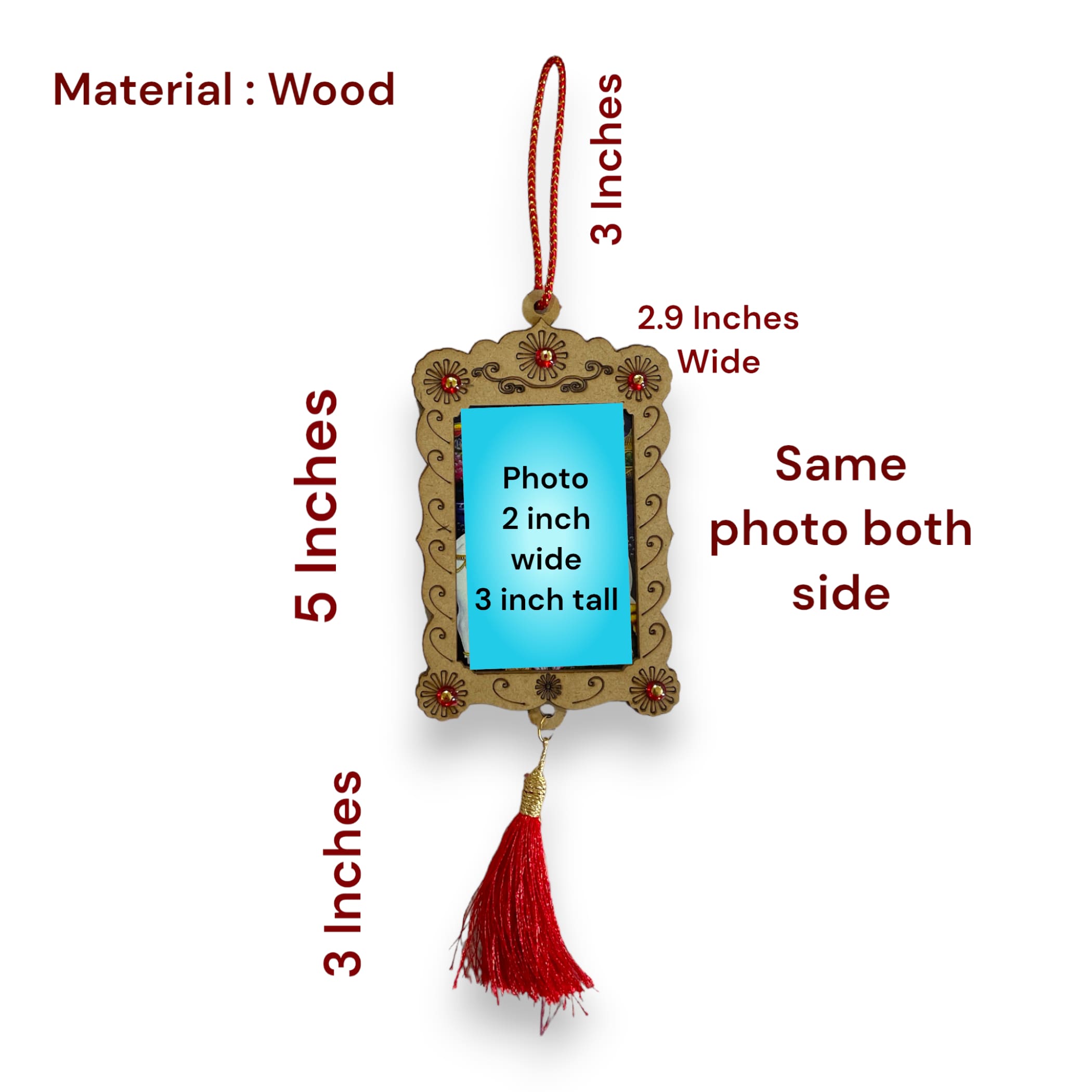 Islamic car hanger photo frame allah rearview mirror decor