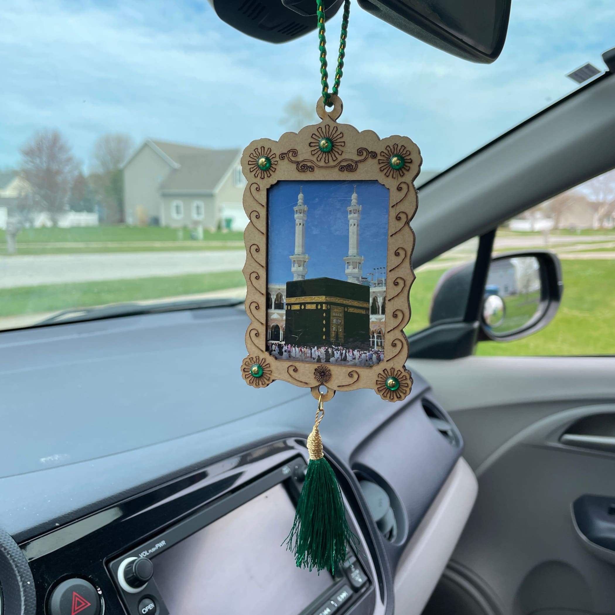 Islamic car hanger photo frame allah rearview mirror decor