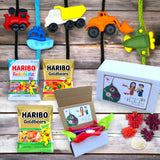 Kids rakhi hamper for card with chocolate airplane boat