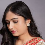 Indian kundan stud earrings for women boho earring ear