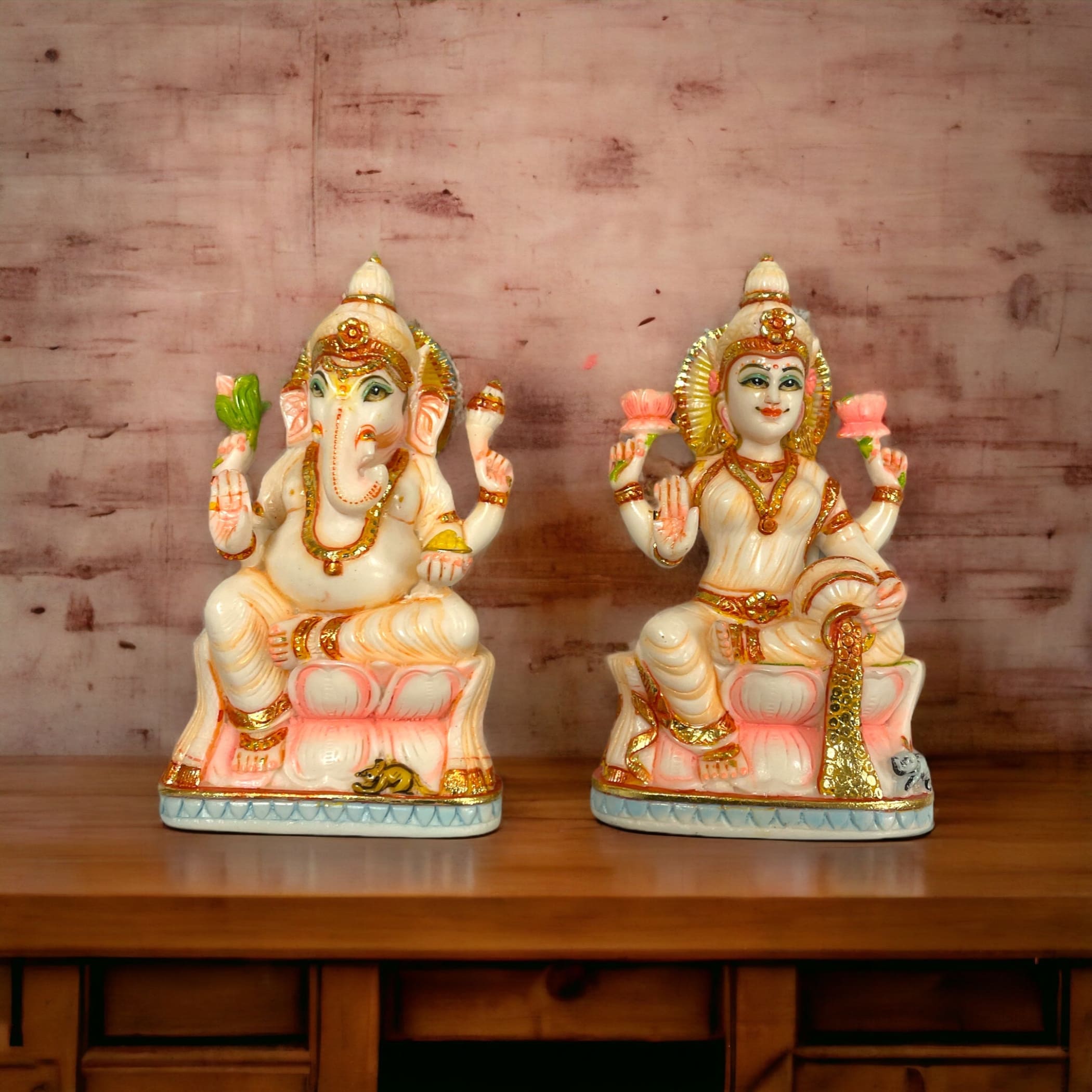 Laxmi And Ganesha Idol Pair Altar Deity Ganesh Ganapati