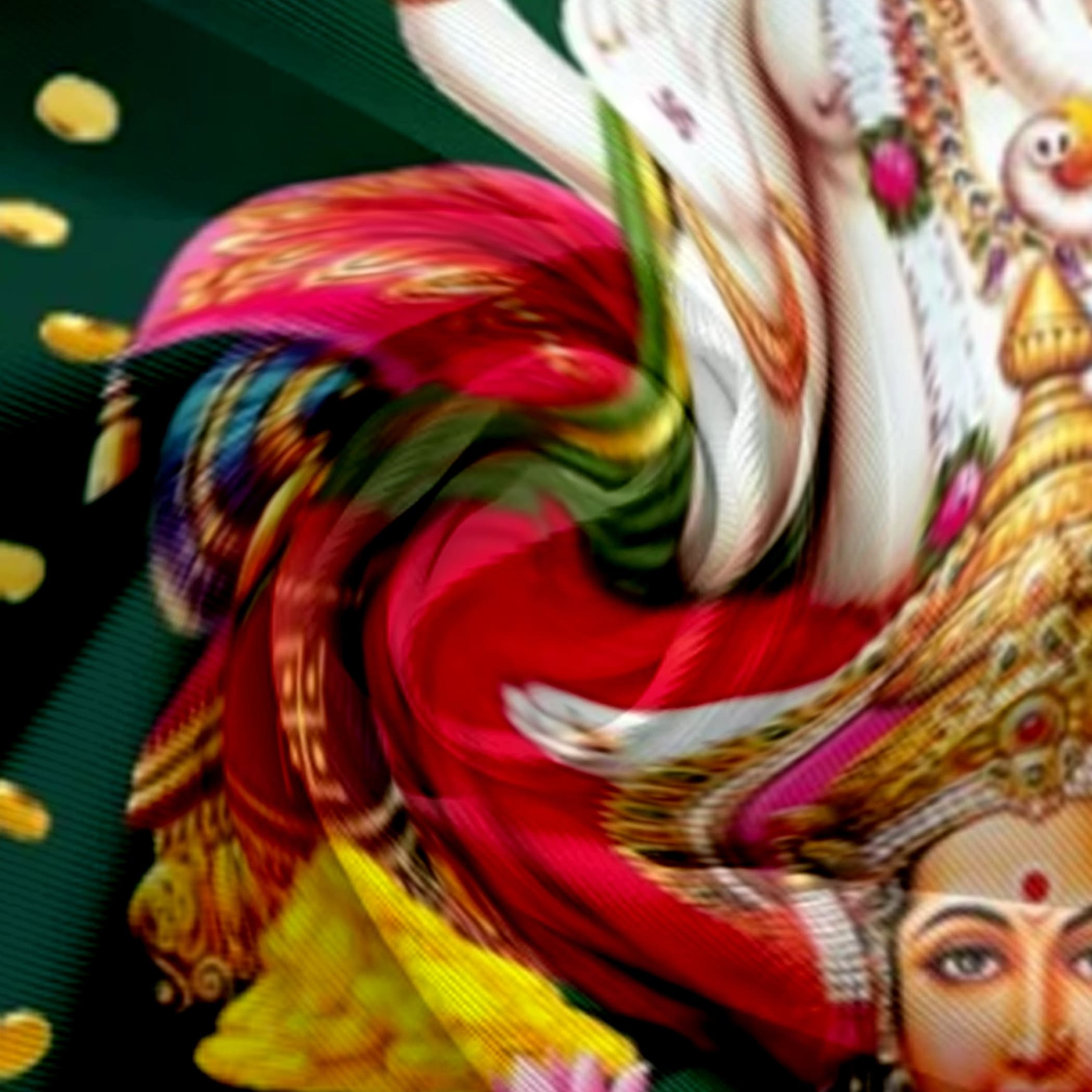 Laxmi ganesh backdrop 5x8 feet indian traditional cloth