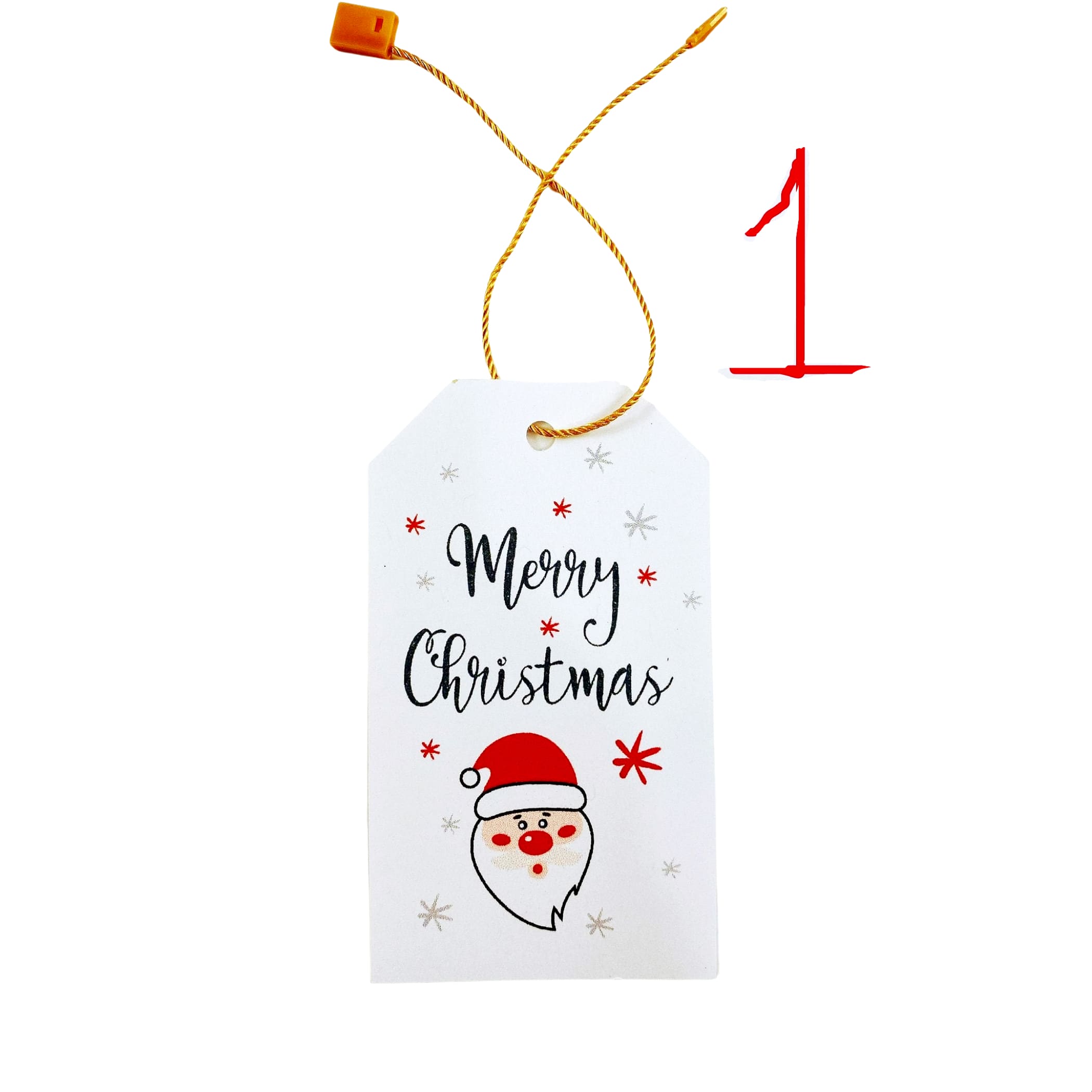 Merry christmas holiday favor 10 printed tags for gifts