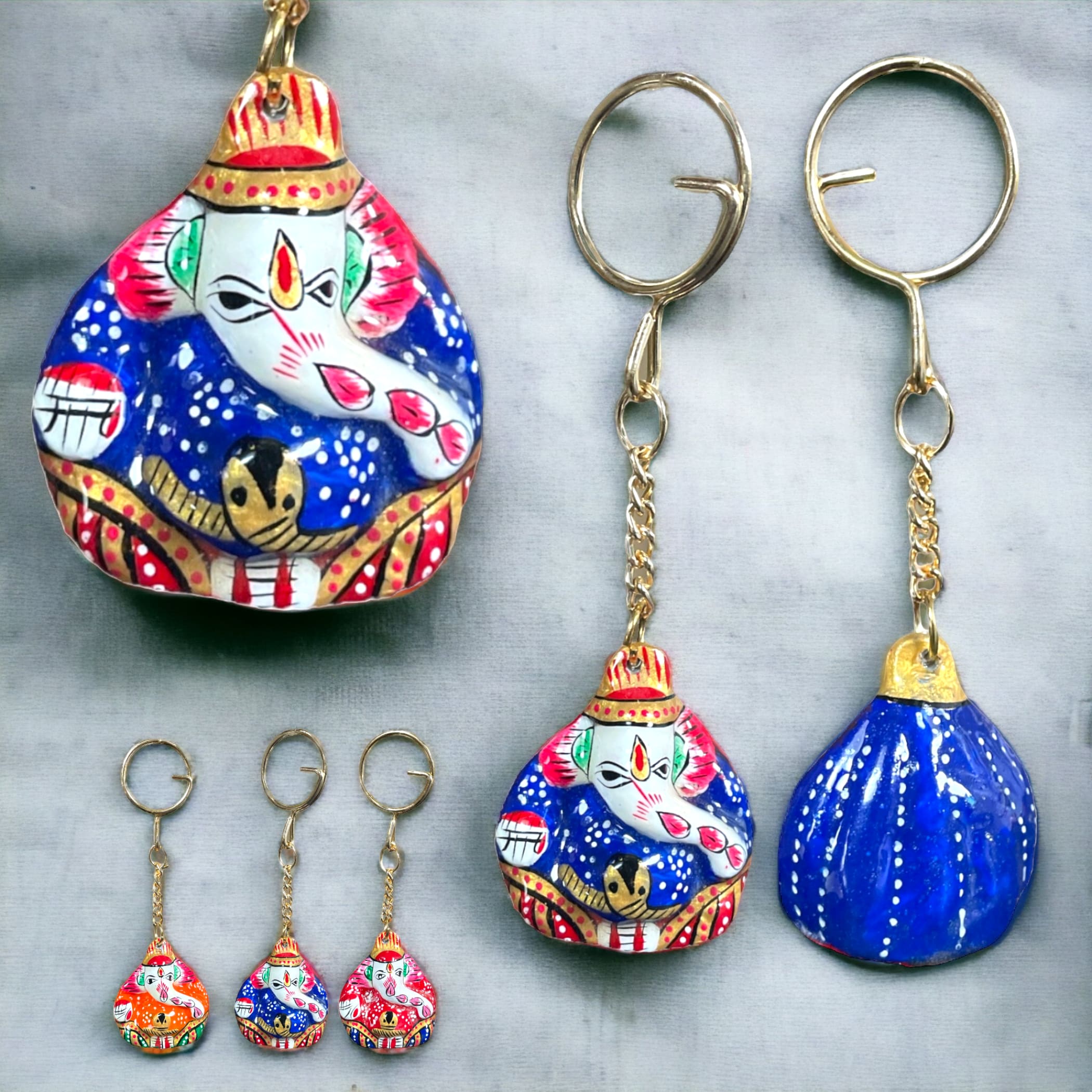 Modak ganesh handmade keychain ceramic keychains & lanyards