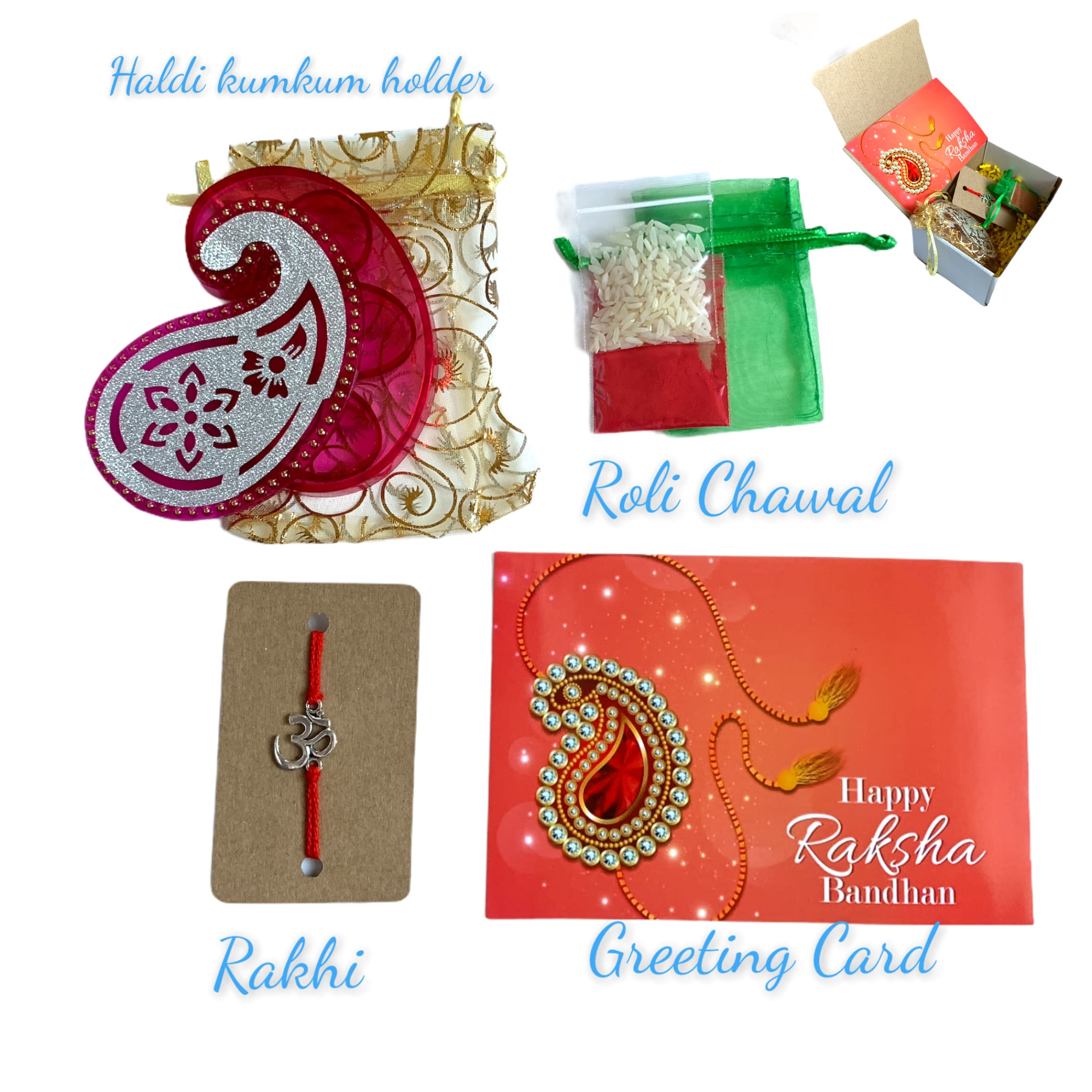 Om Rakhi Raksha Bandhan Gift Hamper For Brother Bracelet