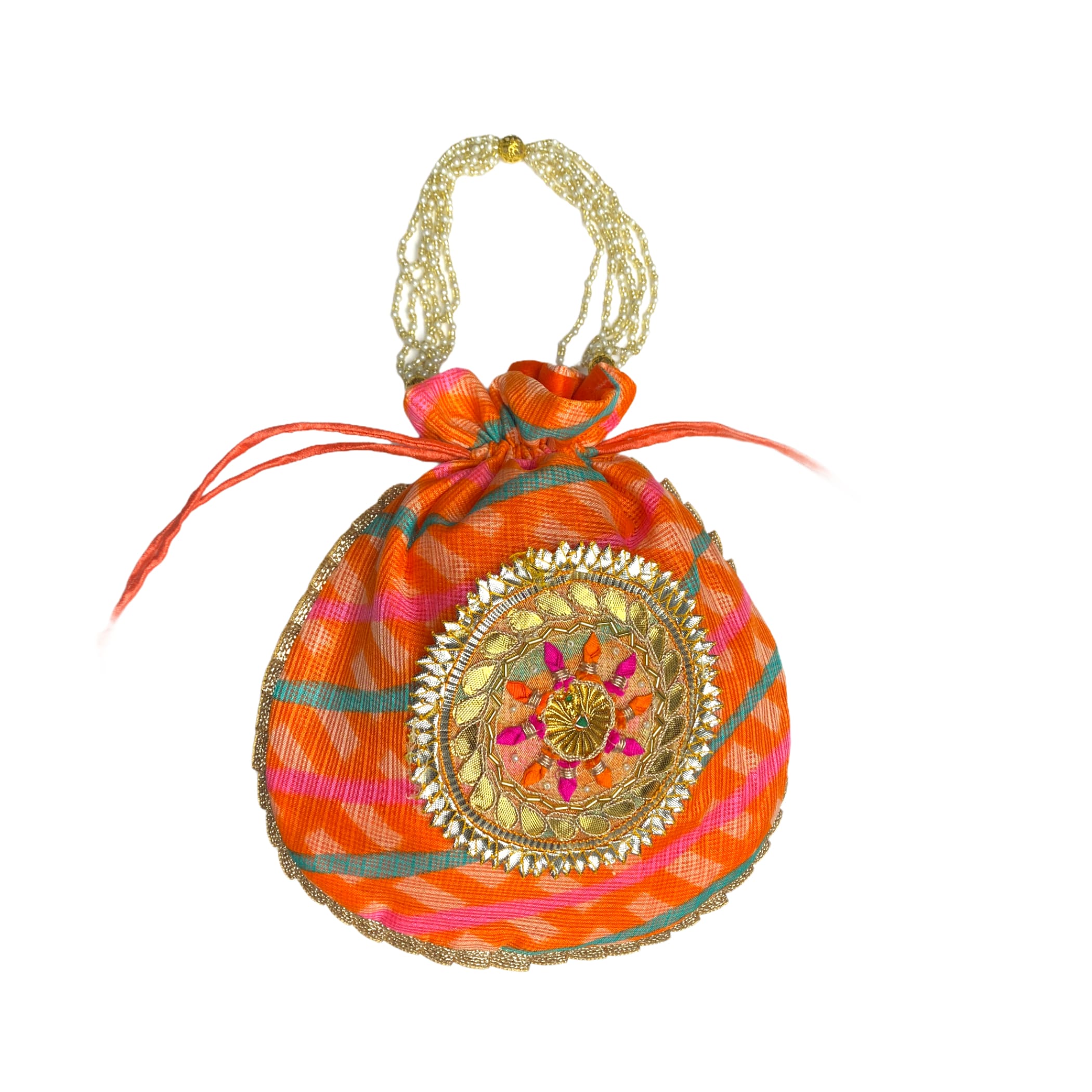 Orange indian potli bag nikah favor muslim punjabi wedding