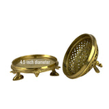 Peacock brass incense stick holder agarbatti and dhoop ash