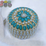 Pearl jewelry box for women travel case indian festival