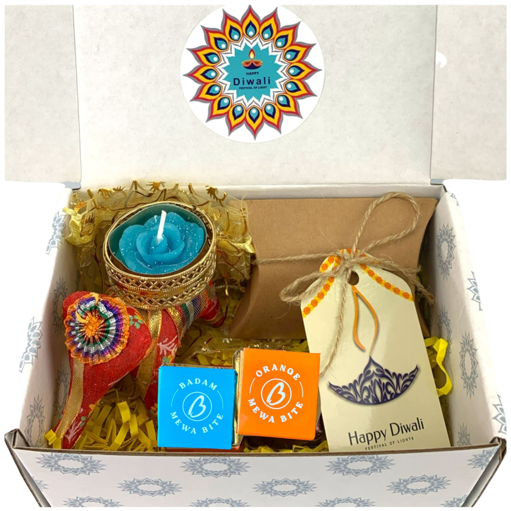 Personalized candle holder diwali gifts boxes handmade home