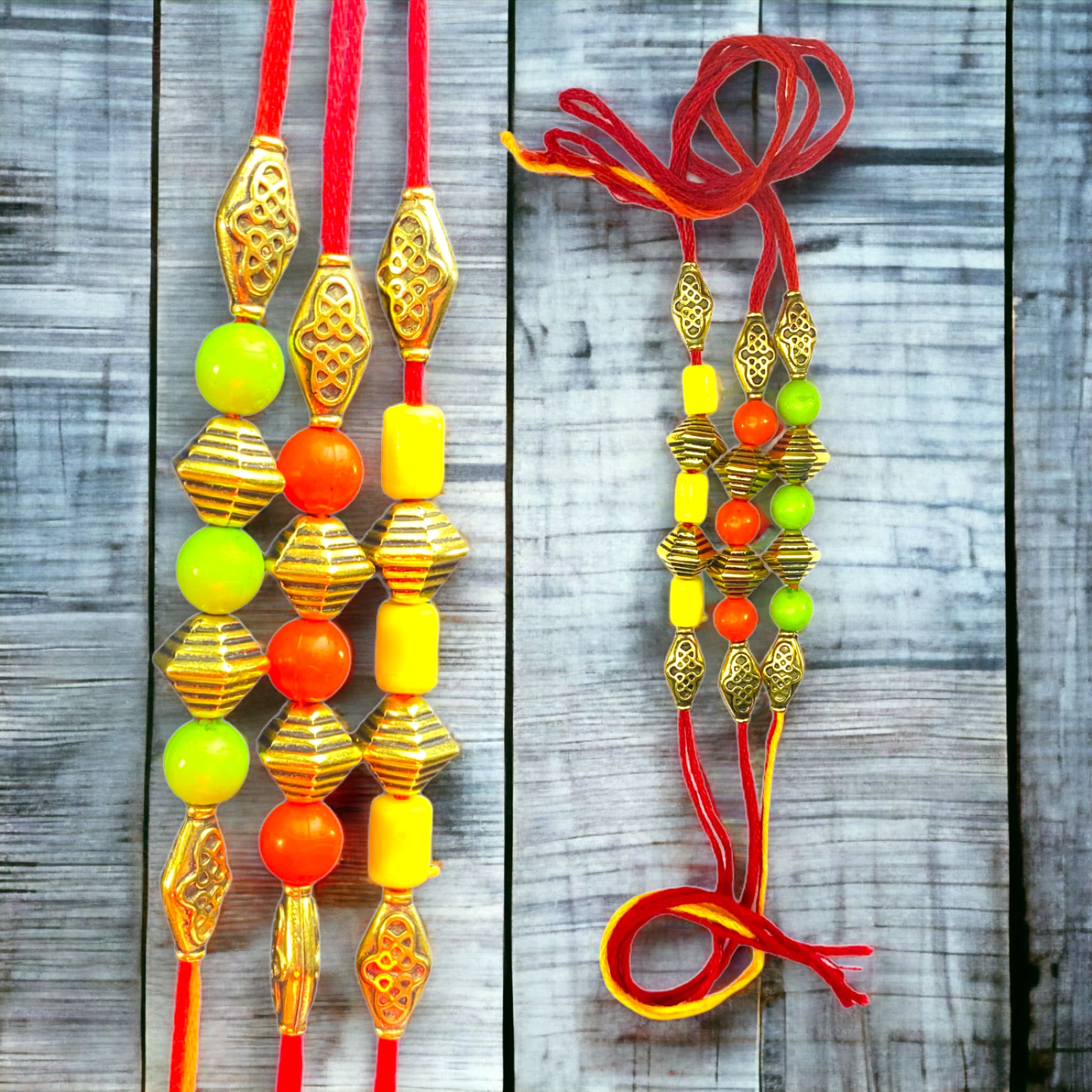 Personalized rakhi card bead for brother rakshabandhan