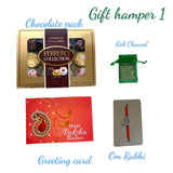 Personalized rakhi gift hamper for brother om raksha