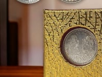 Laxmi Ganesh Silver Plated Coin With Velvet Gift Packing Hindu Goddess Coin Best Silver God Diwali Gift Indian Wedding Pooja Return Gift Housewarming Gift