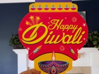 10ct Paper Happy Diwali Hanging , Diwali Decoration, Diwali Decor, Diwali Decorations, Diwali Party, Deepawali Hanging, Diwali Garland