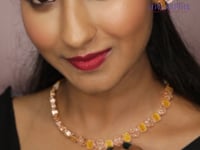 Classic Necklace With Rose Gold Plating Traditional Jewelry Matte Gold Necklace South Indian Jewelry Adjustable Slider Necklace Indian Wedding Favor Necklace For Women