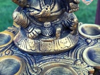 Ganesha Brass Oil Tall Diya, Samai Diya, Diwali Decor, Brass Oil Diya Lamp, Altar Temple Decor, Brass Oil Lamp, Diya For Home Decor, Kathu Vilakku, Kerela Diya, Pooja Diya
