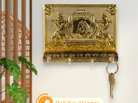 Key Holder For Home Decor Indian Doli Wall Decor Hand Crafted Wall Hooks For Hanging Stylish Showpiece Key Stand Office Room Decor Housewarming Gift 4 Hooks (pack Of 1)