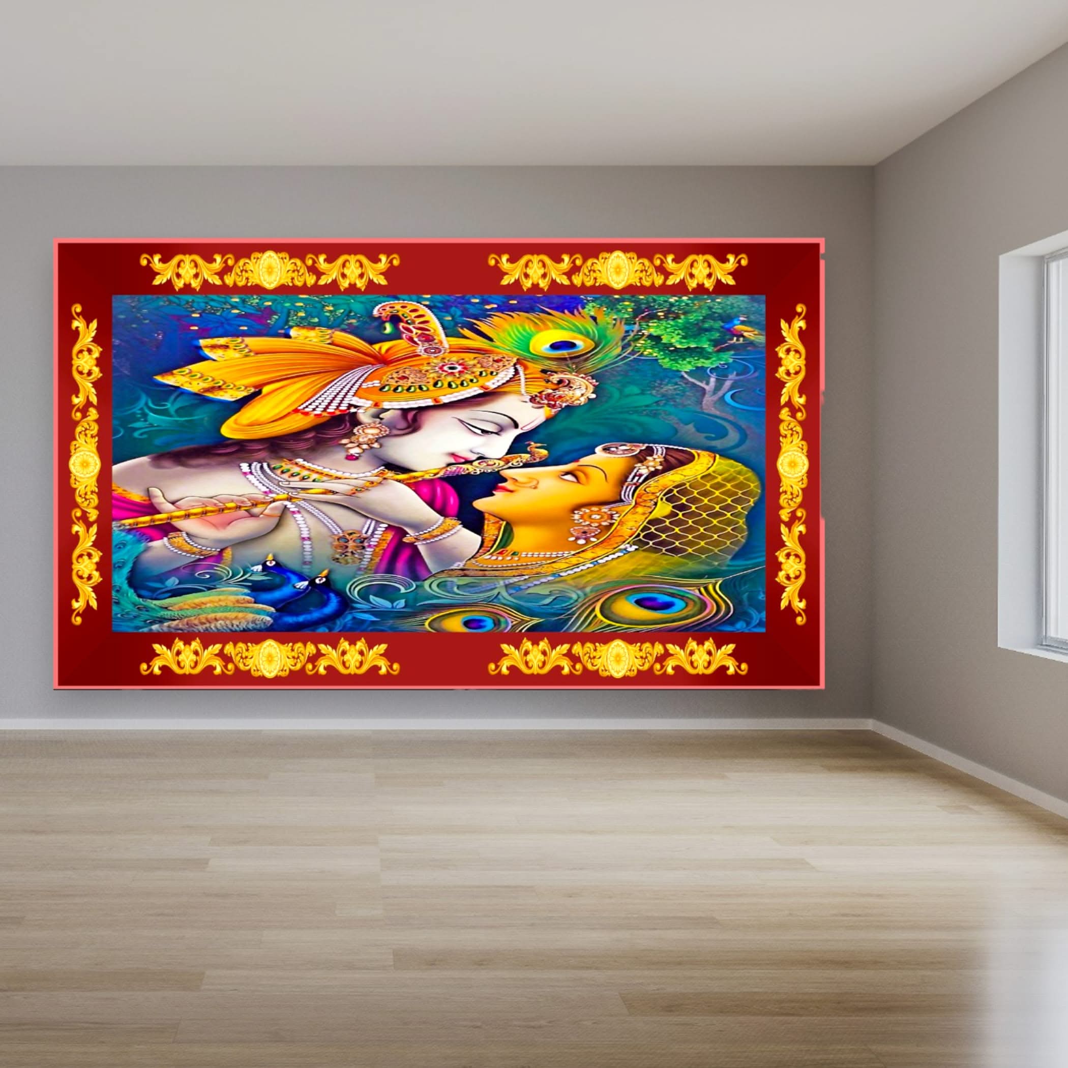 Radha krishna backdrop janmashtami decor cloth radhe indian
