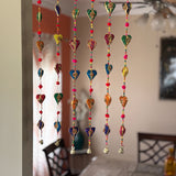 Rajasthani door hanging wind chime strings wall indian art