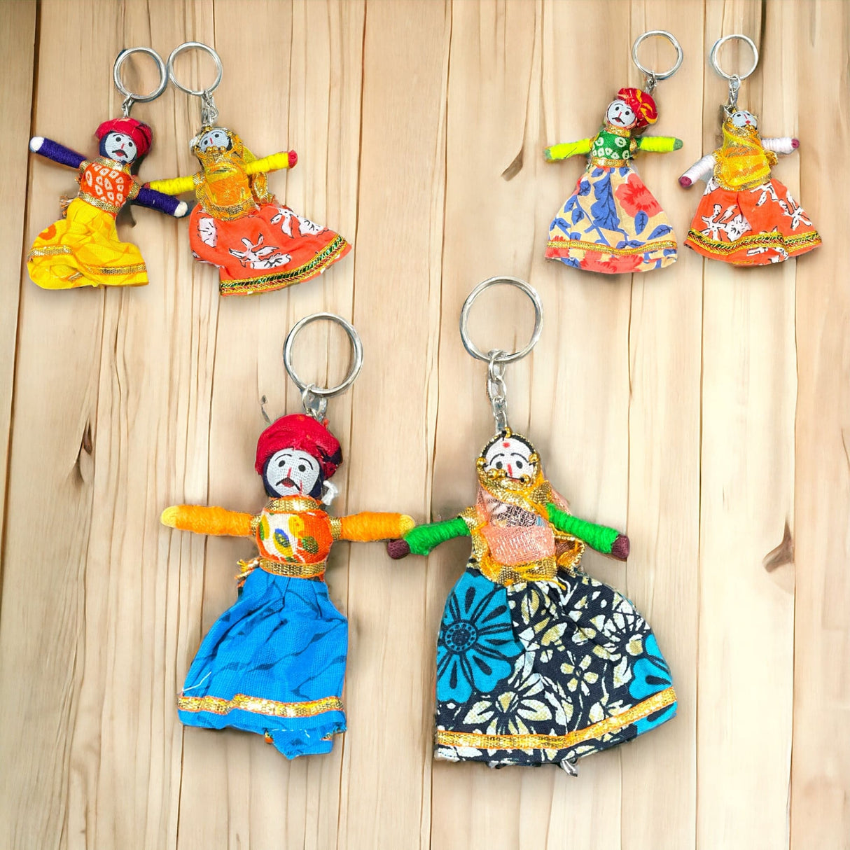 Key chains rajasthani indian puppet couple keychain