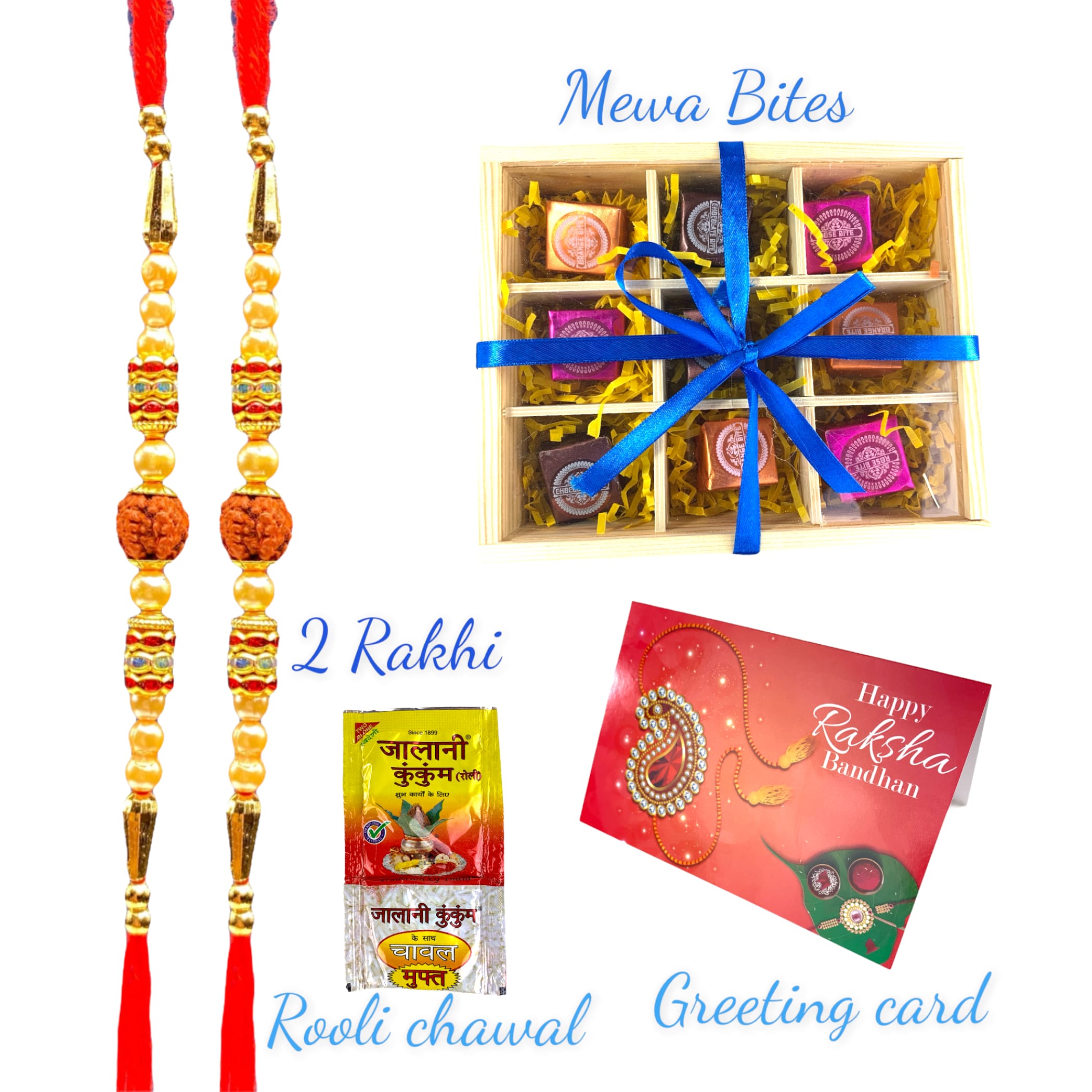 Rakhi gift hamper indian sweets for brother bracelet usa
