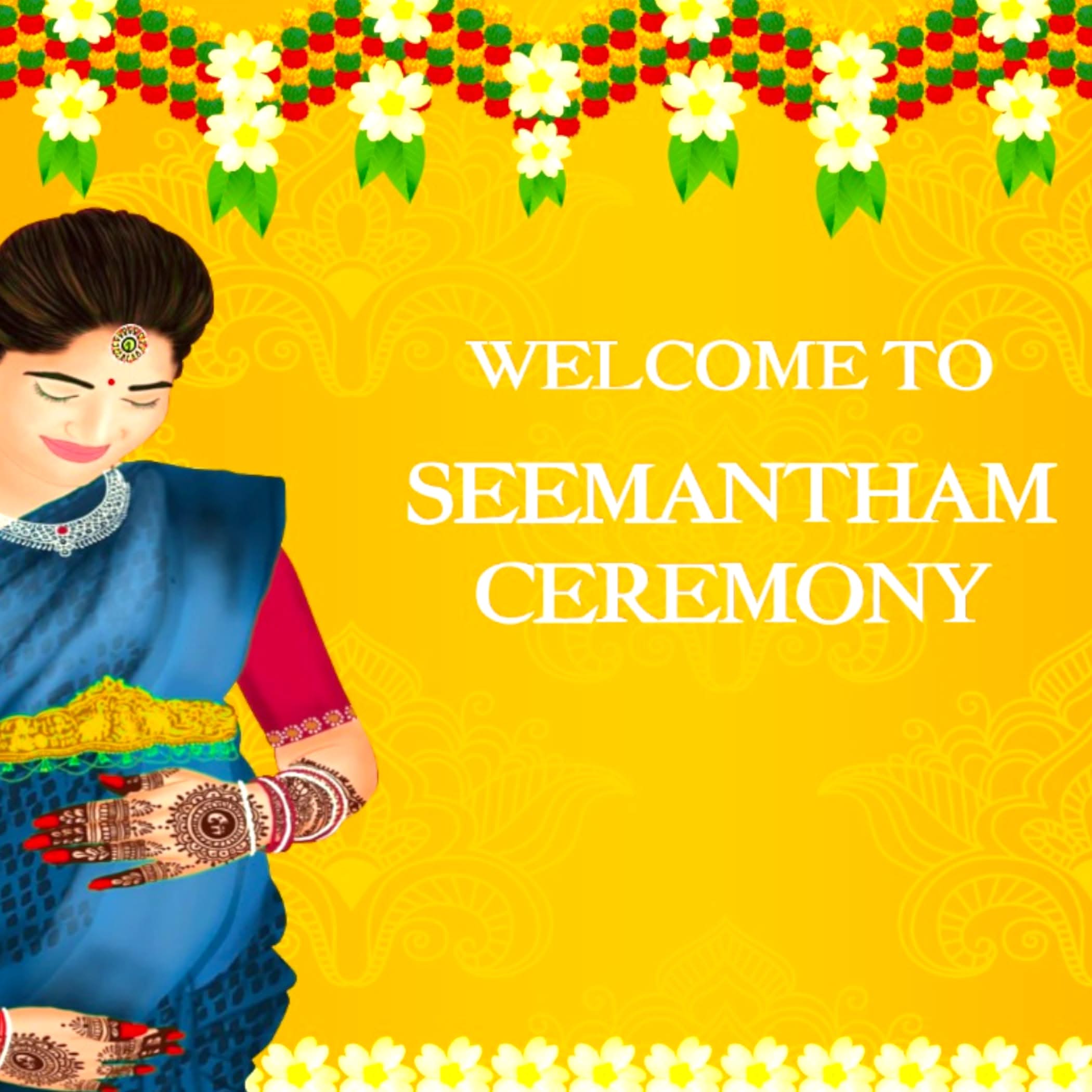 Buy seemantham backdrop seemantham banner baby shower decor valaikaappu Buy seemantham backdrop seemantham banner baby shower decor valaikaappu