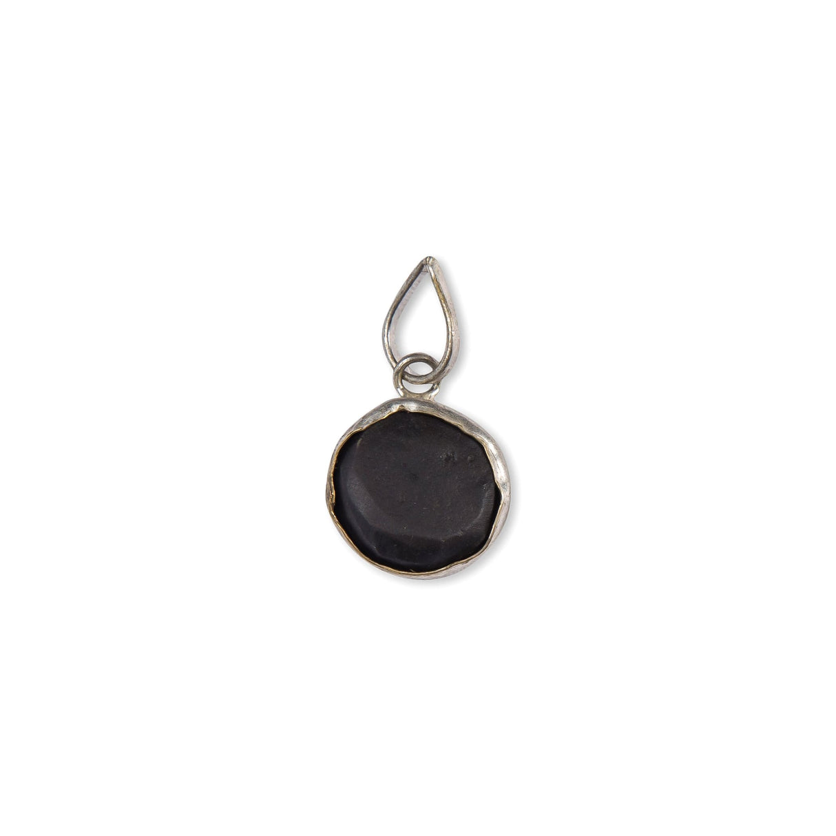 Shaligram pendant necklace natural sudarshan silver plated