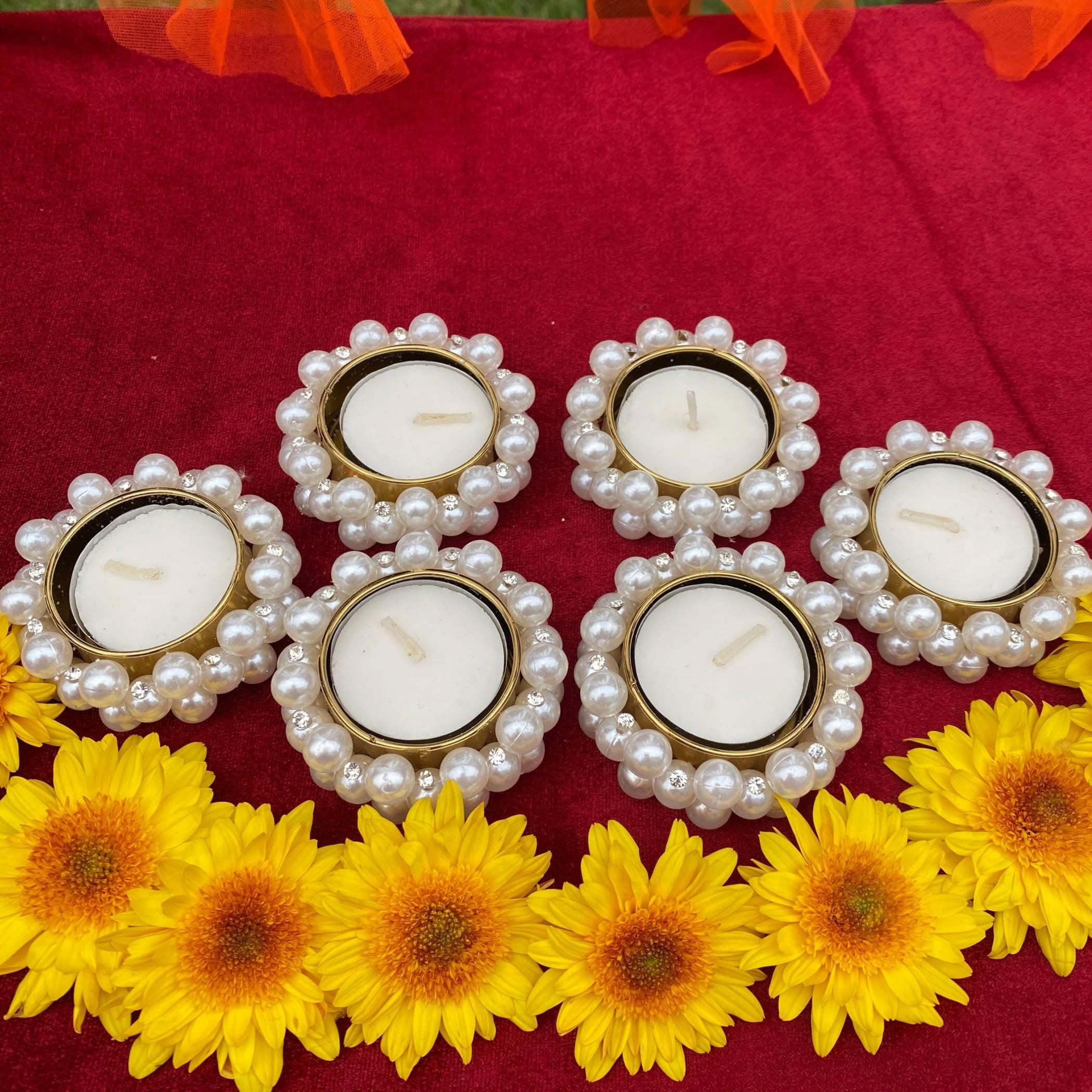 Buy candle holder pearl moti t light holder candle stand tealight diwali diya