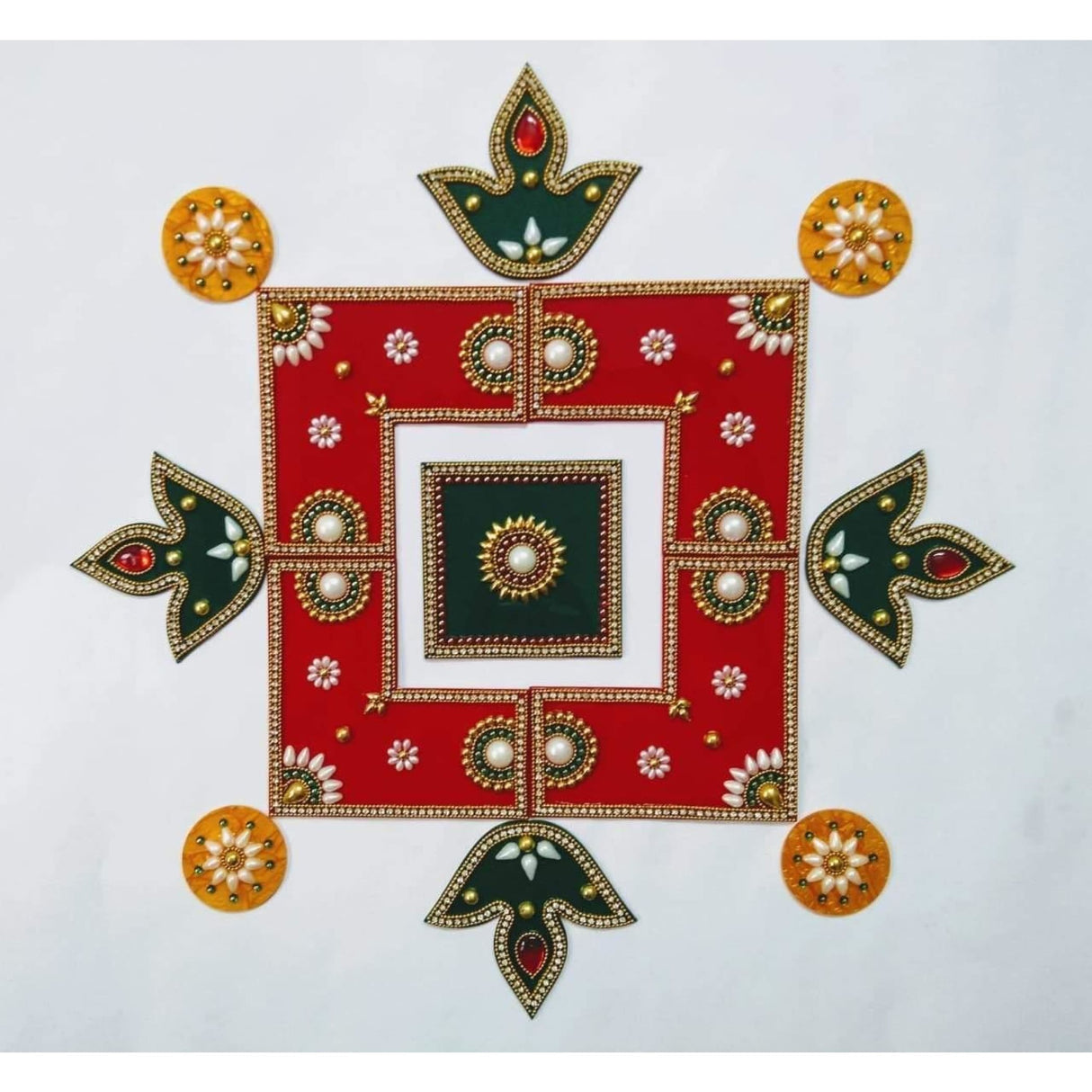 Swastik acrylic rangoli diwali set decor decoration gift