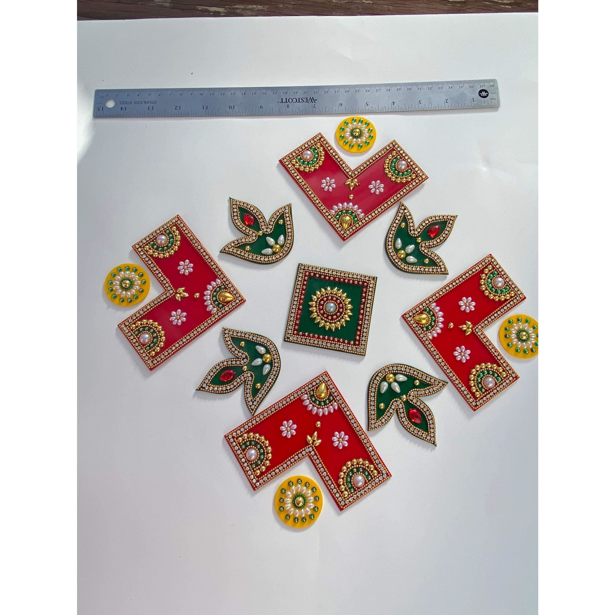Swastik Acrylic Rangoli Diwali Set Decor Decoration Gift