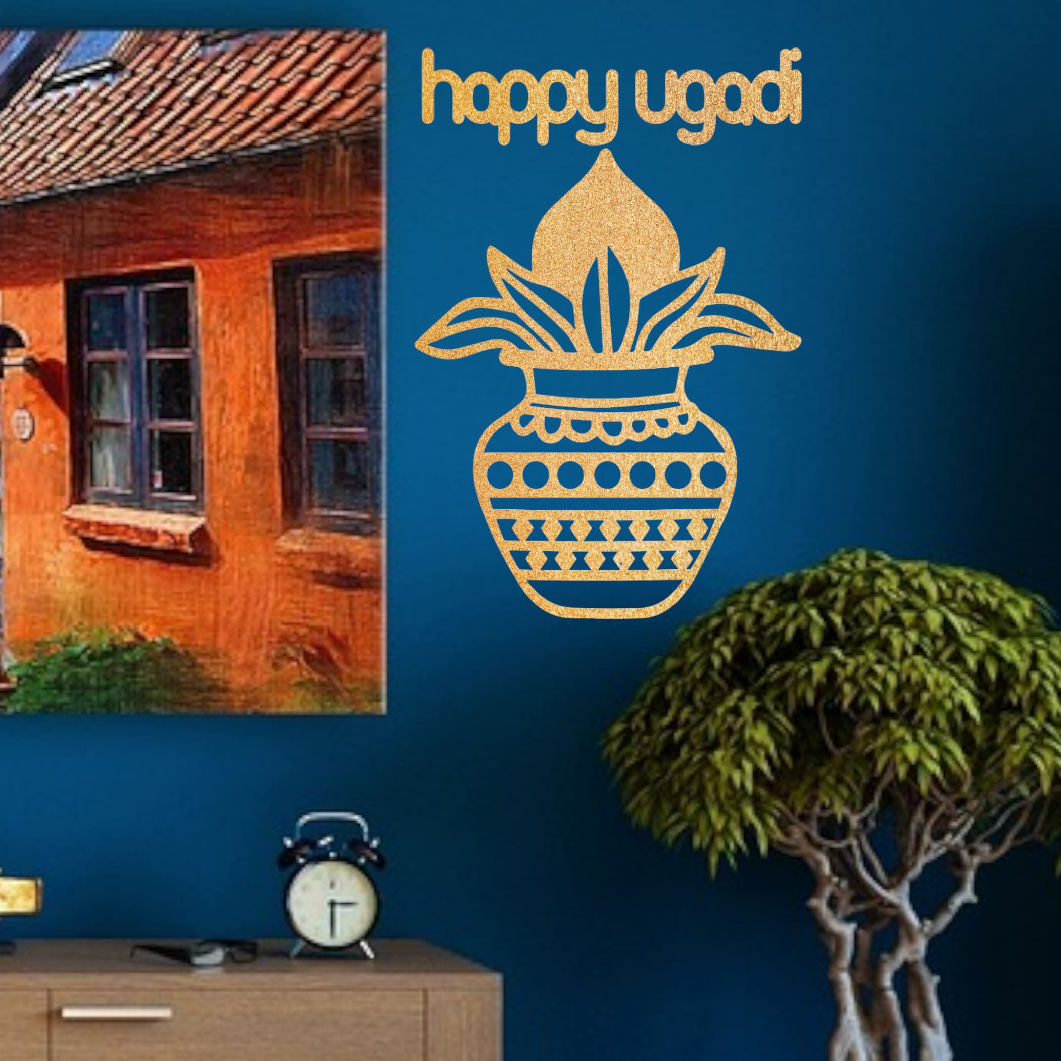 Happy Ugadi Cutout