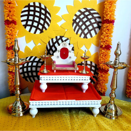 Wooden laddu gopal sinhasan for pooja mandir kanha ji