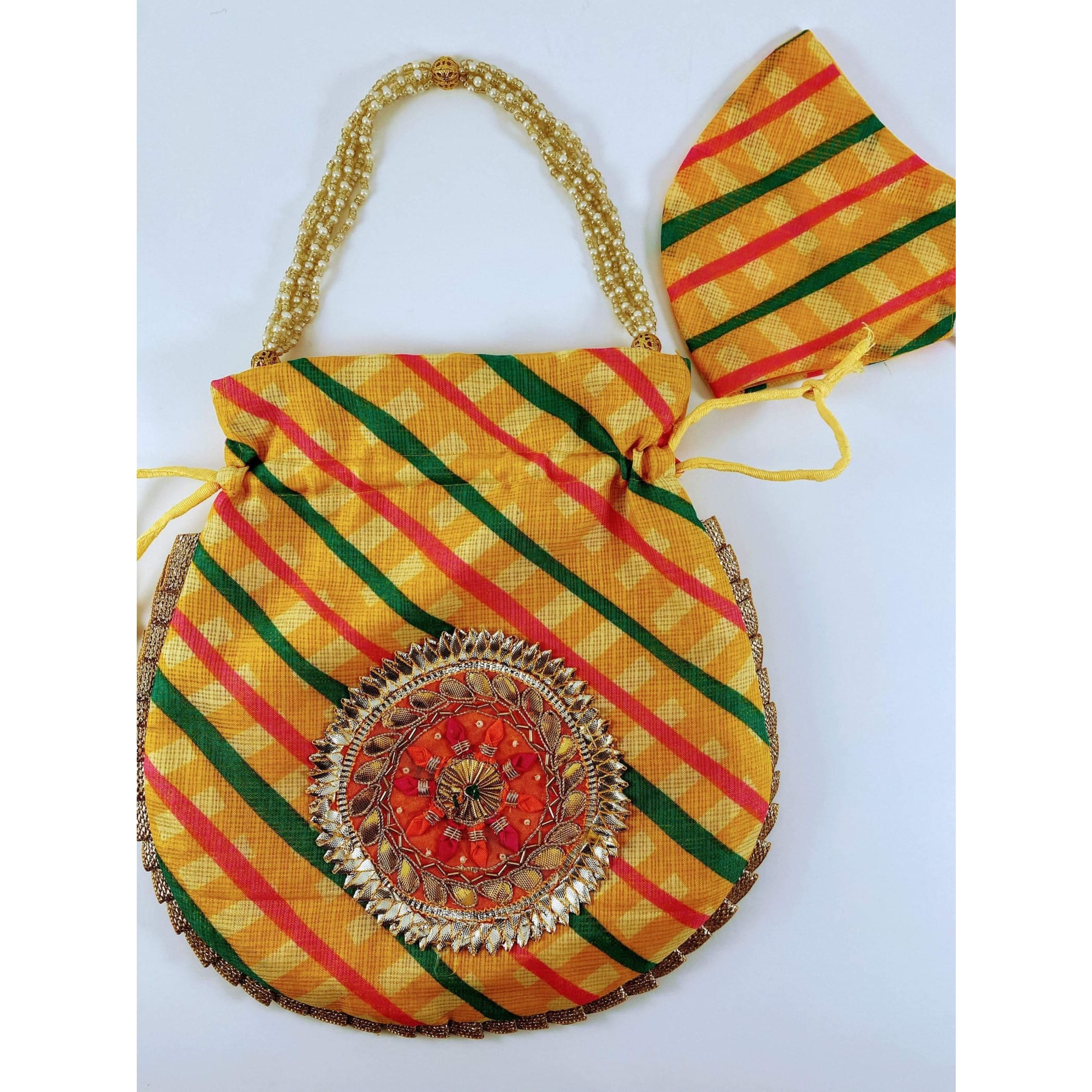Yellow Indian Potli Bag Eid Gift Nikah Favor Muslim Punjabi