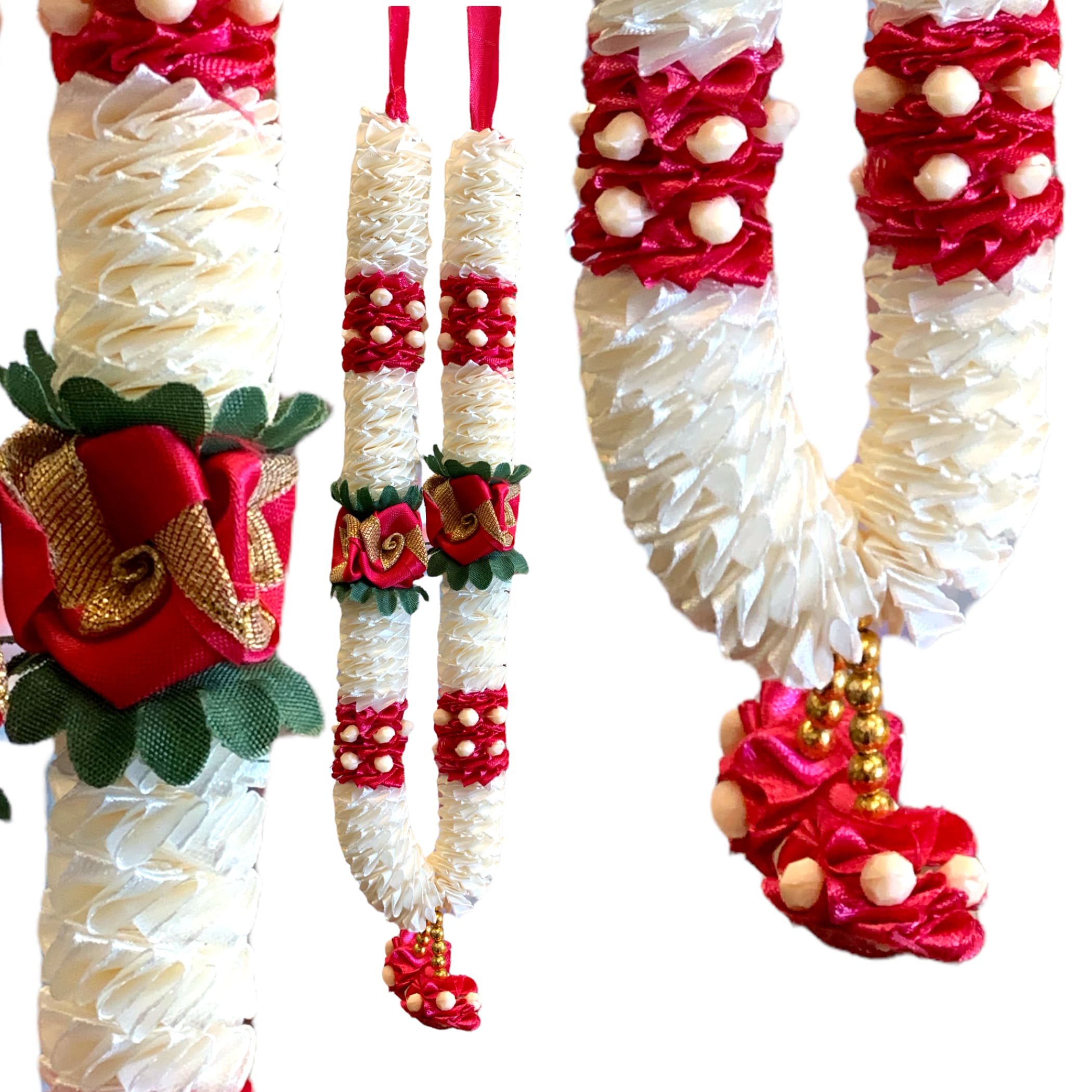 1 ct artificial satin ribbon garland indian milni mala