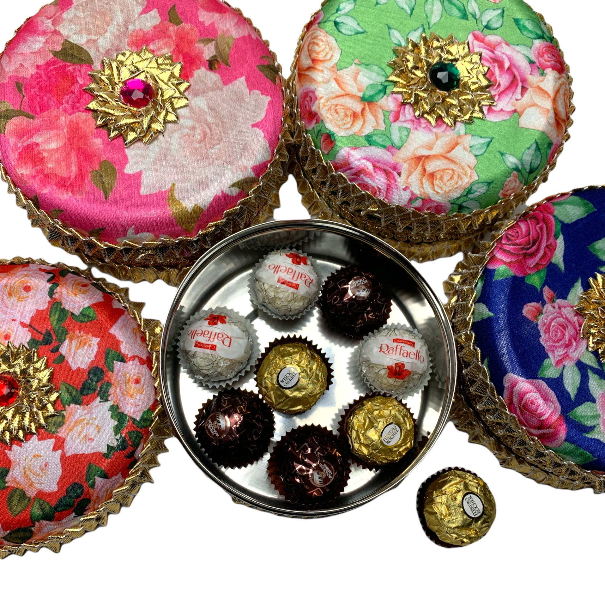 1 ct gotta steel ladoo box mehndi favors mithai desi gift