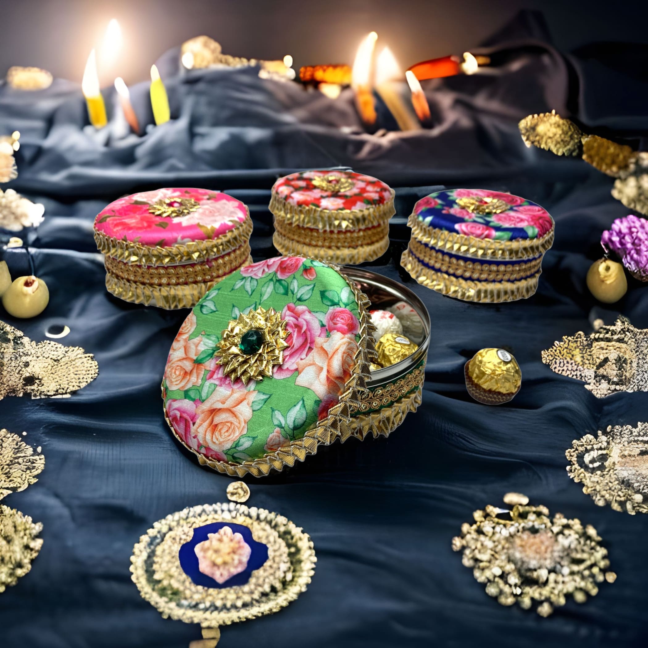 1 ct gotta steel ladoo box mehndi favors mithai desi gift