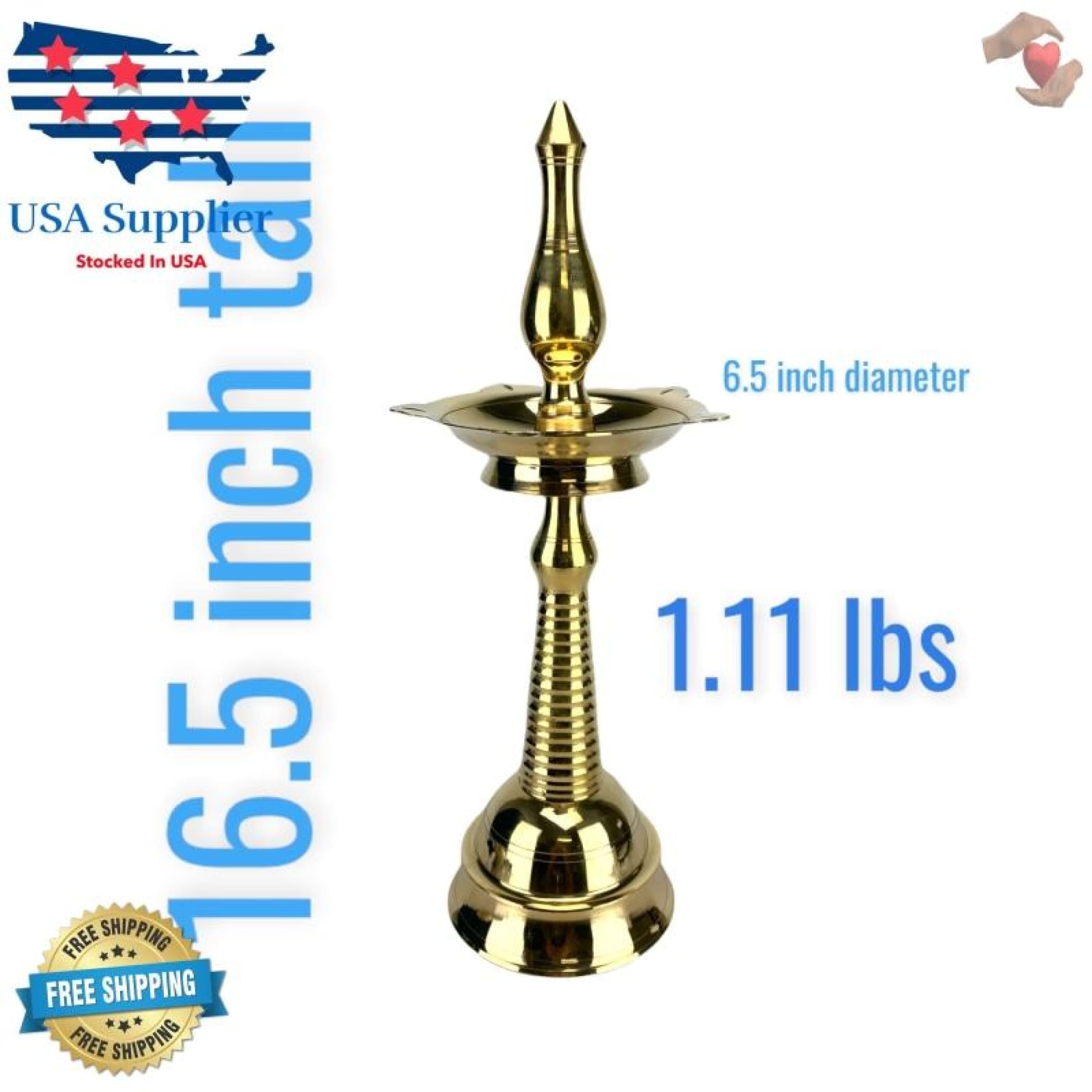 1 ct kerala brass oil lamp samai diya diwali deepak for home