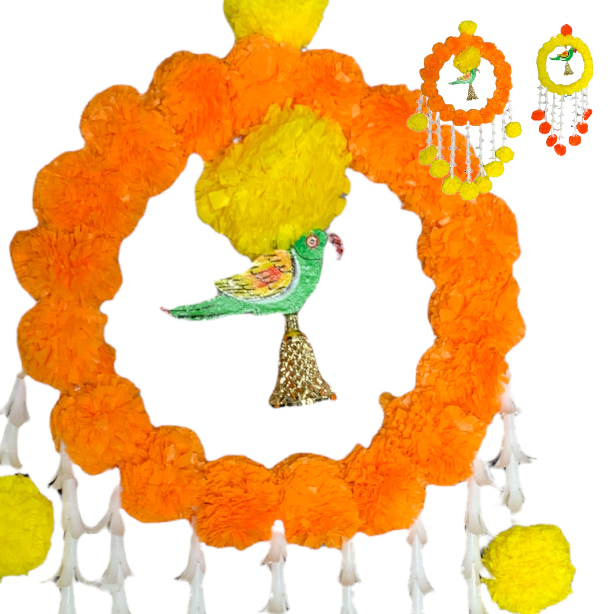 1 ct parrot marigold jhoomar decor mehndi decoration