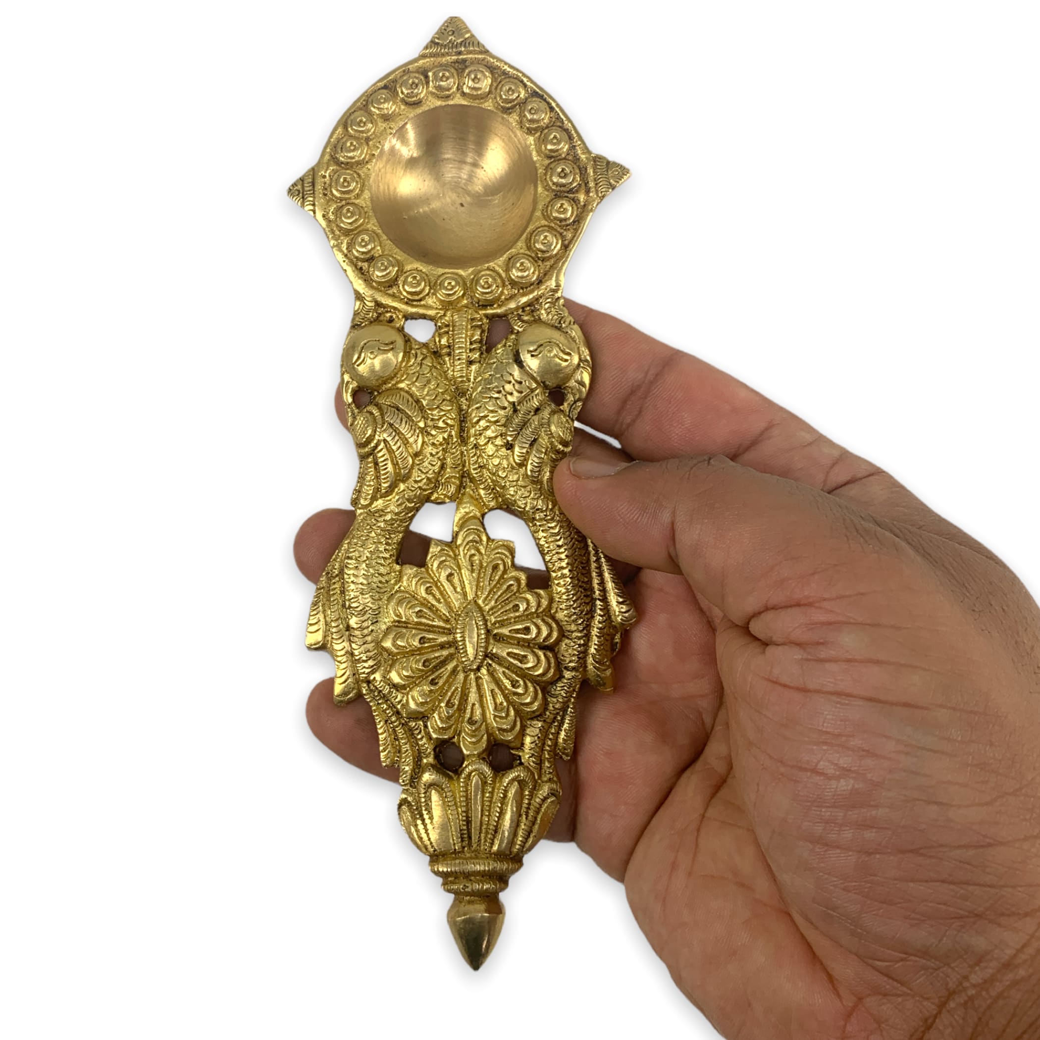 1 pcs parrot brass diya diwali gift lamp ethnic home decor
