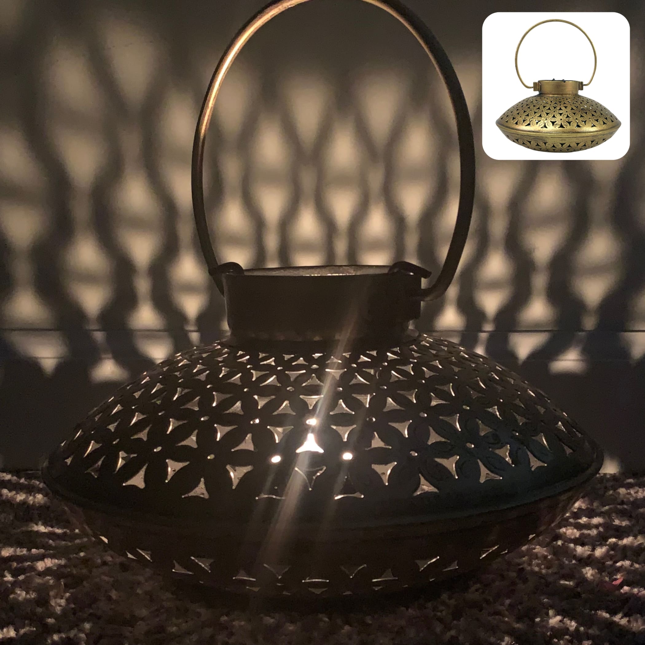 1pcs tealight candle holder lantern burni diya iron handi